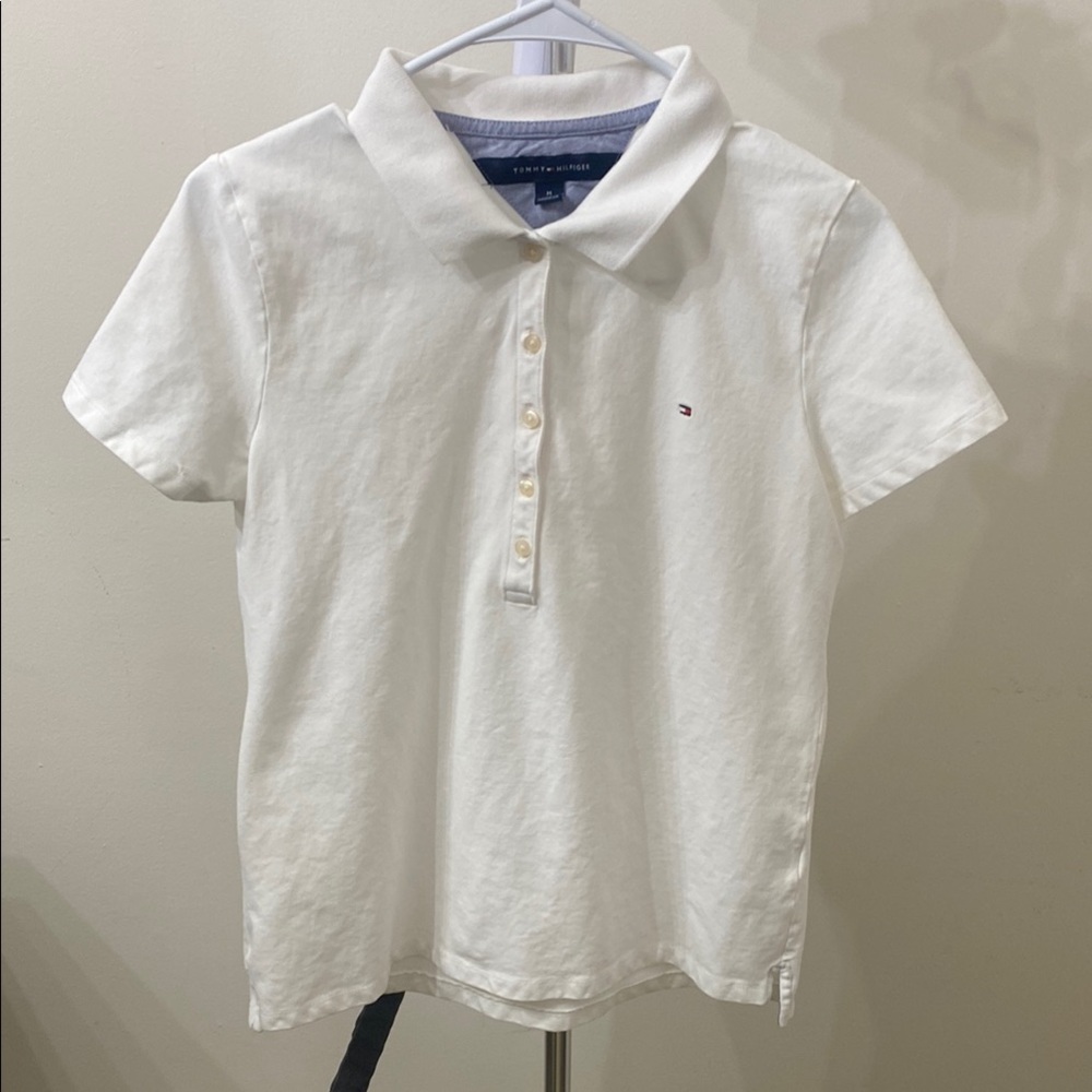 Tommy Hilfiger White Polo Short Sleeve Classic